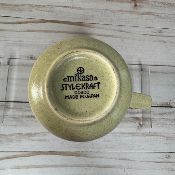 Vtg Mikasa Stylekraft C0900 Brown Cream Speckled Creamer Pitcher MCM Replacement - Picture 7 of 9